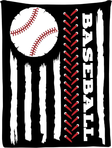 Miniatura 8 de Manta personalizada de béisbol para sofá, manta personalizada con nombre, manta ligera de felpa mullida de 60 x 50 pulgadas, para adolescentes