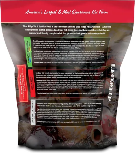 Miniatura 2 de Blue Ridge Comida para peces Koi 1.36kg - Fórmula Mini de Crecimiento, Comida para Carpas, Comida Premium para Peces de Estanque, Comida para Peces