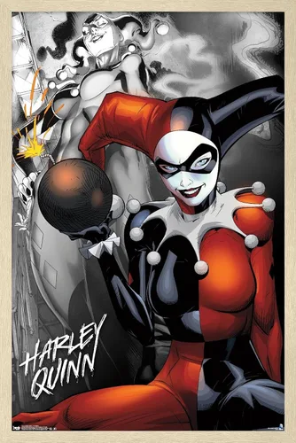 Miniatura 7 de Trends International DC Comics - Póster de pared de Harley Quinn, la bomba, 14.725 x 22.375 pulgadas, versión enmarcada de madera de granero