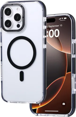 Miniatura 27 de Tigowos Magnetic Guardian - Funda diseñada para iPhone 11 Pro [probada en caídas de grado de 10 pies y compatible con MagSafe] Funda delgada Negro