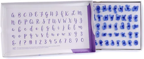 Miniatura 15 de PME Fun Fonts - Juego de 66 sellos para cupcakes y galletas, color azul, estándar