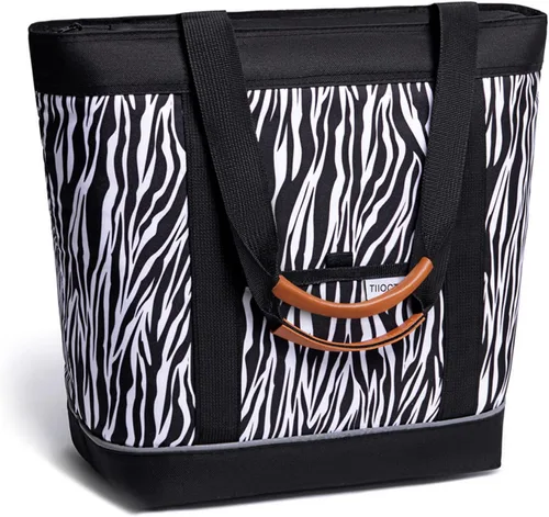 Miniatura 8 de Insulated Cooler Bag Reusable Grocery Tote Bags Transport Large Lunch Box for Women Negro satinado