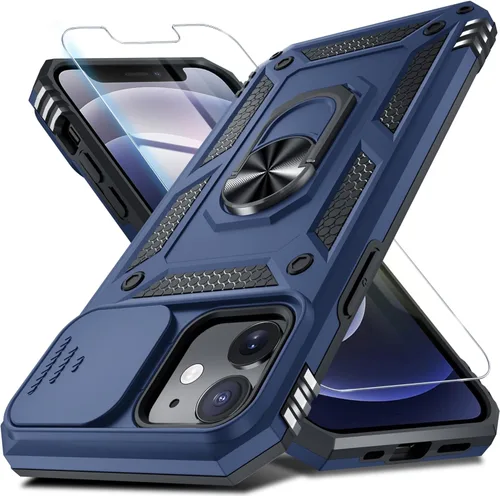 Miniatura 40 de Janmitta - Funda para iPhone 14 Pro con cubierta deslizante para lente de cámara incorporada + protector de pantalla, funda de cuerpo completo
