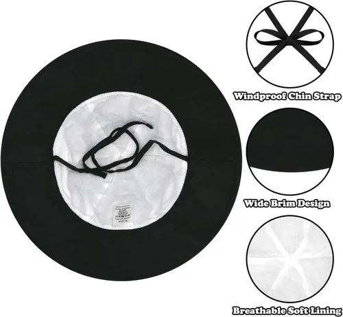 Miniatura 2 de Sombrero de sol para bebé, sombreros para niños y niñas, sombrero de sol para bebé niña sombreros con orejas de oso de ala ancha UPF 50+ sombrero