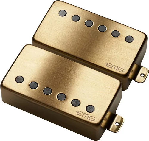 Miniatura 4 de EMG JH James Hetfield - Juego de pastillas para guitarra eléctrica, cromo negro cepillado Cromo cepillado negro