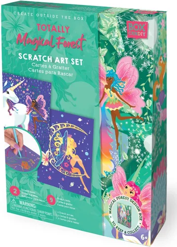 Miniatura 2 de BOX CANDIY Kit de arte para rascar de hadas y unicornios del bosque totalmente mágico para hacer, exhibir y compartir