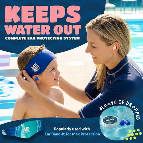 Miniatura 3 de PUTTY BUDDIES, paquete de 10 pares de tapones para oídos flotantes, tapones para oídos de silicona suave para natación y baño, inventados por un