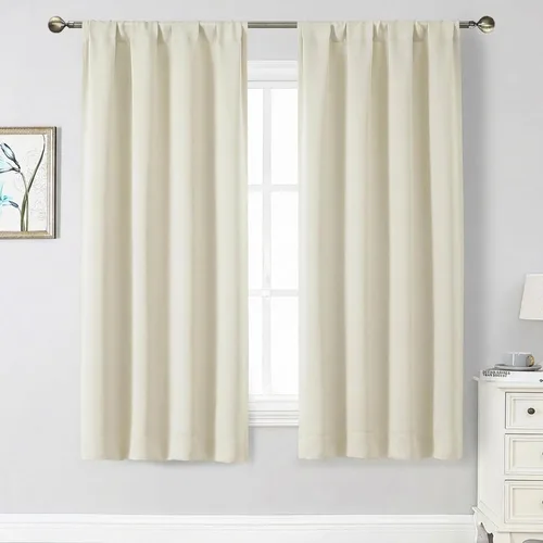 Miniatura 137 de Cortinas opacas para dormitorio, sala de estar, juego de 2 paneles de 54 pulgadas de largo, cortinas de oscurecimiento de habitación con aislamiento