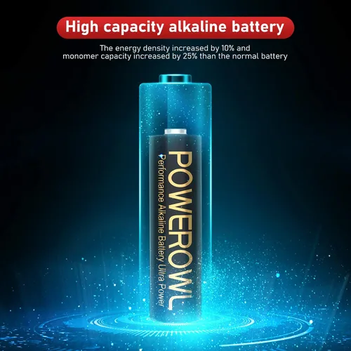 Miniatura 3 de POWEROWL Paquete de 24 pilas alcalinas AAA de alta capacidad, batería triple A de larga duración de 1.5 V, vida útil de 10 años