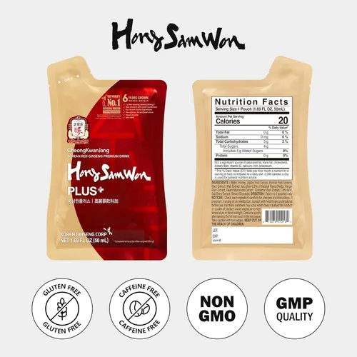 Miniatura 7 de JUNG Kwan Jang Hong Sam Won - Bebida de ginseng rojo coreano, té de hierbas vegano (30 bolsas)