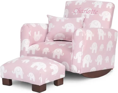 Miniatura 23 de Sillón personalizado para niños pequeños, mecedora tapizada con personalización, silla para niños pequeños con nombre personalizado, cómodo sillón