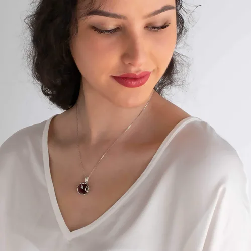 Miniatura 17 de Collares de plata de ley 925 con piedras preciosas para mujer, piedra natal, collares con colgante de plata, collar de plata de declaración de plata