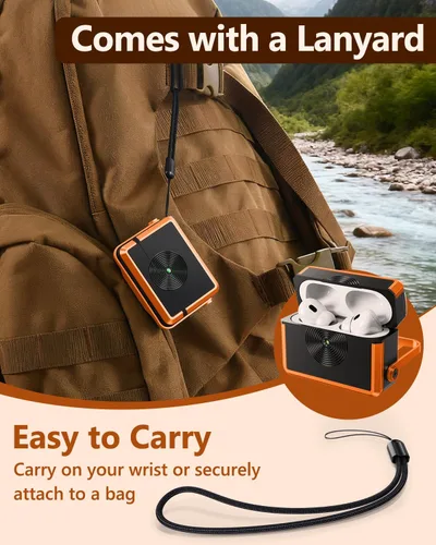Miniatura 6 de OATSBASF Funda para AirPods Pro 3, funda para tocadiscos retro compatible con AirPods Pro de 3ª generación (2025), cubierta de protección completa
