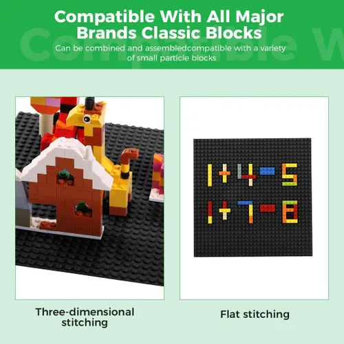 Miniatura 2 de Placas de construcción clásicas de 10 x 10 pulgadas, 100% compatibles con todas las principales marcas y mesas de actividades, plataformas creativas