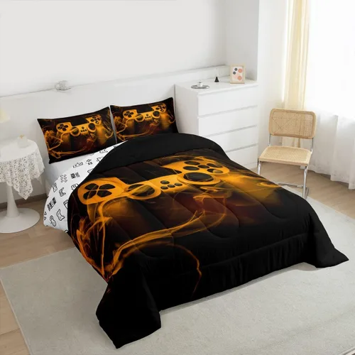 Miniatura 3 de Erosebridal Juego de edredón de videojuegos para niños y adolescentes, juego de ropa de cama de videojuegos, decoración del hogar para niños