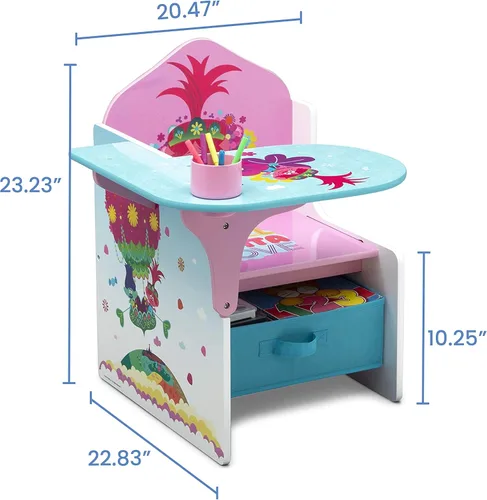 Miniatura 12 de Delta Children Escritorio con silla con contenedor de almacenamiento + diseño y almacenamiento de 6 contenedores organizador de almacenamiento