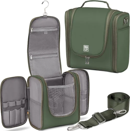 Miniatura 11 de Bolsa de aseo colgante extra grande de viaje BOACAY para mujeres y hombres, bolsa de maquillaje