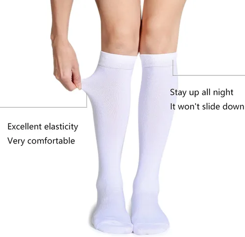 Miniatura 2 de Leotruny 3 pares de calcetines de algodón opacos hasta la rodilla para mujer