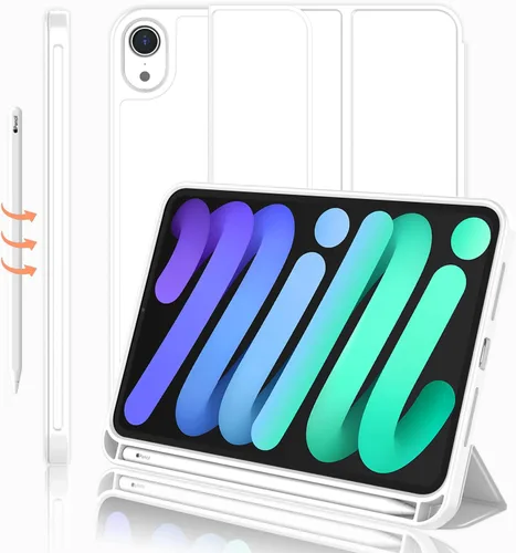 Miniatura 26 de iMieet Funda para iPad mini 7 2024 (A17 Pro), iPad mini 6 (8.3 pulgadas, modelo 2021), iPad mini 7ª/6ª generación con soporte para lápices, funda