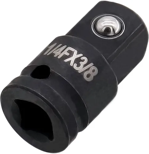 Miniatura 2 de Adaptador de enchufe de impacto y reductor de 1/4 de pulgada F a 3/8 pulgadas M, convertidor de acero cromado y molibdeno para construcción