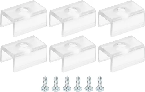 Miniatura 18 de MECCANIXITY Clips de montaje para luces de cuerda, accesorios de soporte de montaje de canal de pared para tira de neón LED de 0.315 in