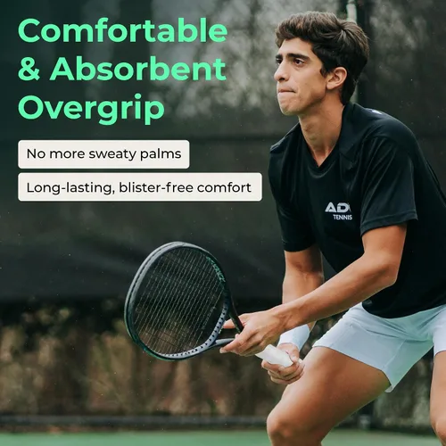 Miniatura 2 de ADV Dry - Cinta de agarre para raqueta de tenis, paquete de 12 y 30 unidades, cinta de agarre para raqueta de tenis FeltTac, cinta de agarre ultra