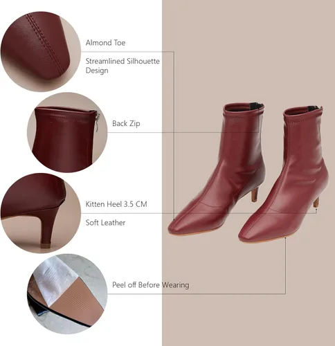 Miniatura 4 de CParavano Botines para mujer Botas de tacón alto Botines de tobillo para mujer Botas de tacón para mujer Botines para mujer Botas puntiagudas