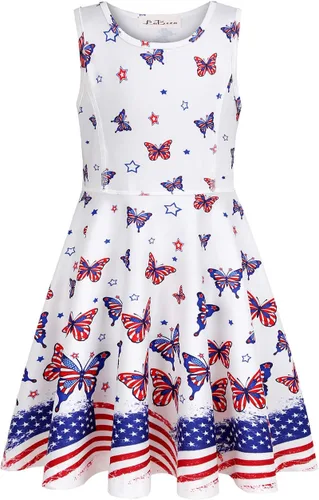 Miniatura 2 de LaBeca - Vestido sin mangas o de manga larga para niñas, vestidos informales con diseño de unicornio o sirena para niñas pequeñas o grandes