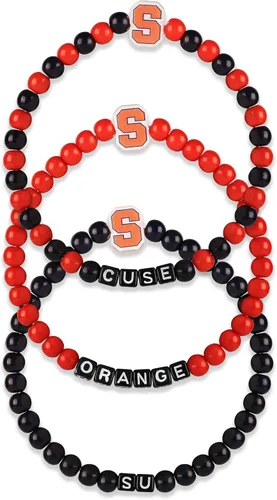 Miniatura 10 de FOCO NCAA unisex-adulto Paquete de 3 Pulseras de la Amistad con Cuentas con Logotipo de Equipo Universitario de la NCAA Oficialmente Licenciadas