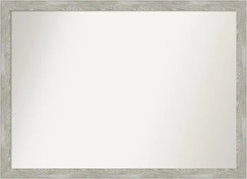 Miniatura 307 de Amanti Art Espejo de baño gris para sobre el fregadero, 31 x 48 pulgadas, espejo de tocador rectangular estrecho de color gris, marco de madera