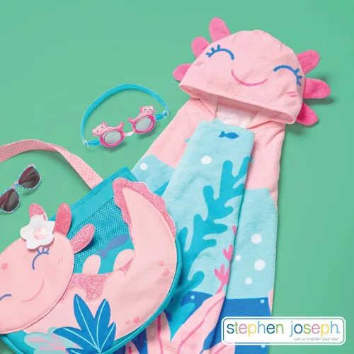 Miniatura 5 de Stephen Joseph, Toalla de playa con capucha para niños y niñas (3-8 años), toalla de baño tipo poncho con capucha, algodón suave y absorbente