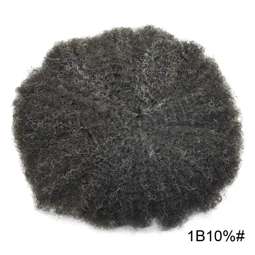 Miniatura 2 de Peluca completa de encaje francés afro para hombre, 100% cabello humano, sistema de reemplazo de línea capilar natural para hombre Face Milagle