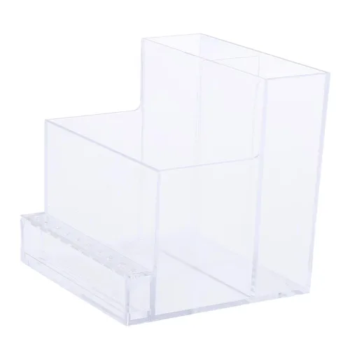 Miniatura 8 de F Fityle Soporte para brocas de uñas de 13 agujeros, organizador de manicura, altura: 4.1 in; ancho: 10,5/4,1 pulgadas; longitud inferior: 3.8