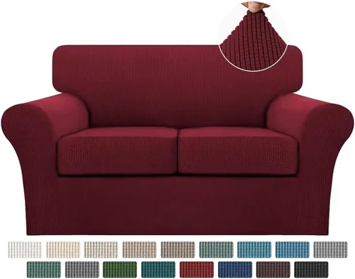 Miniatura 103 de Turquoize 2 fundas para sillas de sala de estar, funda de sofá con fundas de cojín individuales, funda de muebles para sillas (silla, beige biscotti)