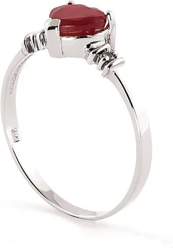 Miniatura 3 de Galaxy Gold GG Anillo de oro macizo de 14 k de 1.03 quilates con diamantes de rubí 4345