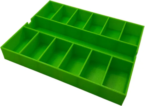 Miniatura 9 de GarageInOrder Soporte para brocas de impacto impreso en 3D diseñado para DEWALT Medium ToughCase (solo inserto) (gris industrial, 11 compartimentos)