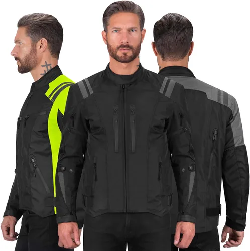 Nomad - Chaqueta de motociclista para hombre, Ironborn, Cruiser Sportsbike Enduro, chaqueta de equitación para hombre con protección de armadura