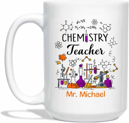 Miniatura 10 de Taza de café personalizada para profesor de arte, taza de café de cerámica para profesores de arte, regalos para graduación, taza de té blanca