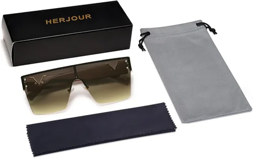Miniatura 20 de Allarallvr Gafas de sol cuadradas de gran tamaño para mujeres hombres vintage de moda clásica gafas de sol de sol para mujer AR82087