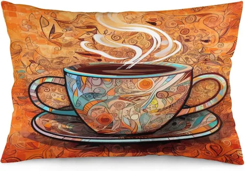 Miniatura 34 de Funda de almohada con sombrero de bruja con diseño de gato de 20 x 30 pulgadas, diseño de impresión de doble cara con cremallera invisible, Patrón 8