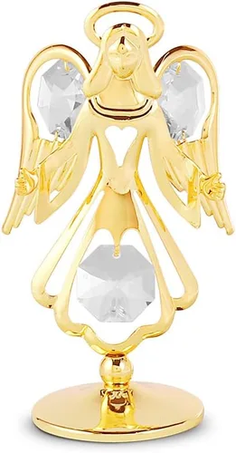 Miniatura 4 de Crystocraft Bonita figura de ángel con base de cristal, mini adorno de ángel de cristal, regalo decorativo para boda, Acción de Gracias, Día de San