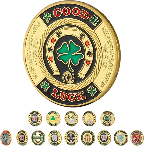 LuluCircle Guardia de póquer, Pesos para póquer, regalos de póquer para hombres, protector de tarjetas de póquer, accesorios de póquer, fichas de