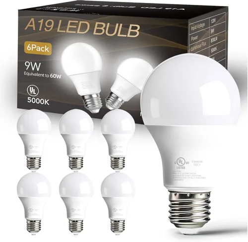Miniatura 15 de dalattin Paquete de 24 bombillas LED de color blanco suave de 2700 K, equivalente a 60 W, bombillas estándar A19, base E26, 800 LM, ahorro de blanco