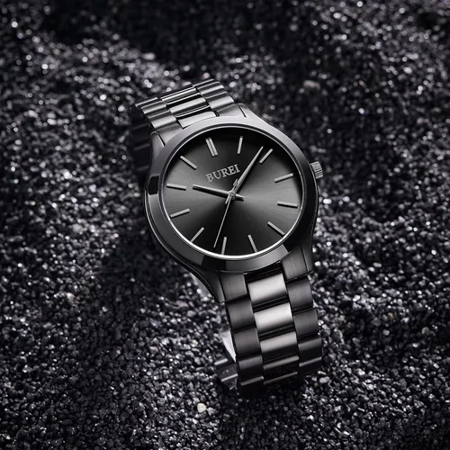 Miniatura 3 de BUREI Men Watches Gifts for Men Fashion Stainless Steel Analog Quartz Waterproof Watches for Mens