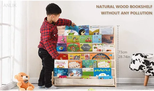 Miniatura 9 de Sling - Estantería para libros, para niños, color beige natural (beige, ancho: 25.4 pulgadas)