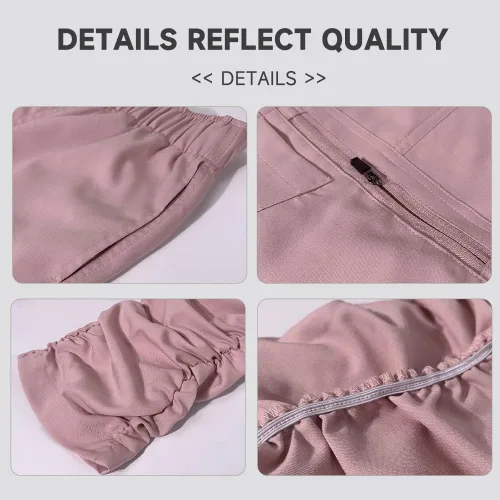 Miniatura 4 de niaahinn Conjunto de uniforme médico para mujer camiseta clásica con cuello en V y bolsillo y pantalones deportivos