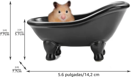 Miniatura 5 de 1 pieza de 5.6 pulgadas de cerámica negra mini jabonera pequeña maceta organizador de maquillaje contenedor Hamster bañera (negro)