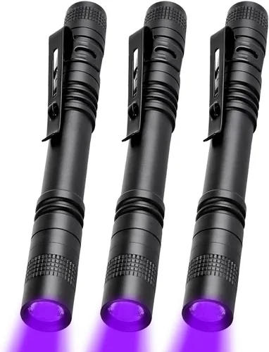 Linterna UV de luz negra, linternas LED de 395 nM de luz negra, mini detector de luz de antorcha para inspección del hogar y hotel, orina de perro,