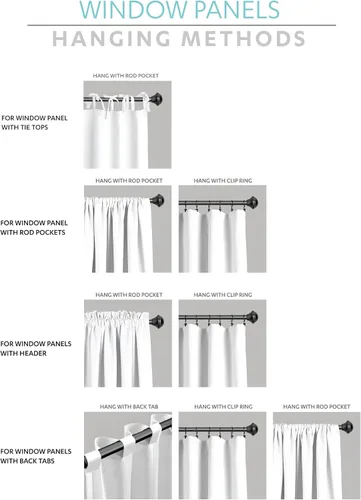 Miniatura 4 de Lush Decor Panel de cortina de lino con volantes (panel individual), 84 pulgadas de largo x 54 pulgadas de ancho, gris claro