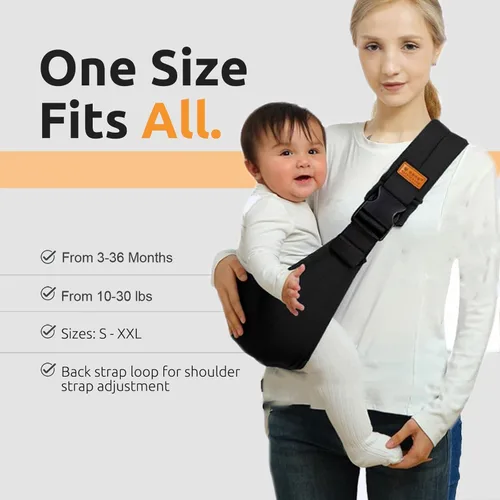 Miniatura 2 de Portabebés para recién nacidos a niños pequeños, diseño ajustable de un solo hombro con soporte de asiento de cadera, portabebés que ahorra trabajo